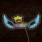Rainbow Neon Lights | Remote control neon | Multi Colour Neon | Multi Color Name Neon With Wings - BBD GIFTS